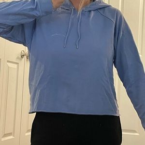 Blue cropped hoodie